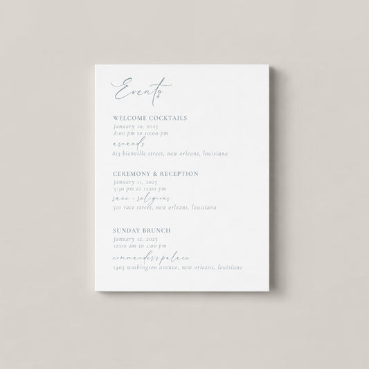 RACE + RELIGIOUS WEDDING DETAILS CARD