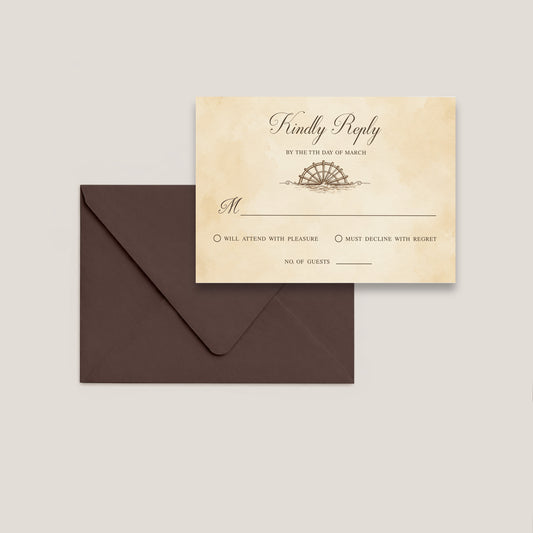 PADDLE WHEELER DOUBLE-SIDED RSVP CARD WITH ENVELOPES
