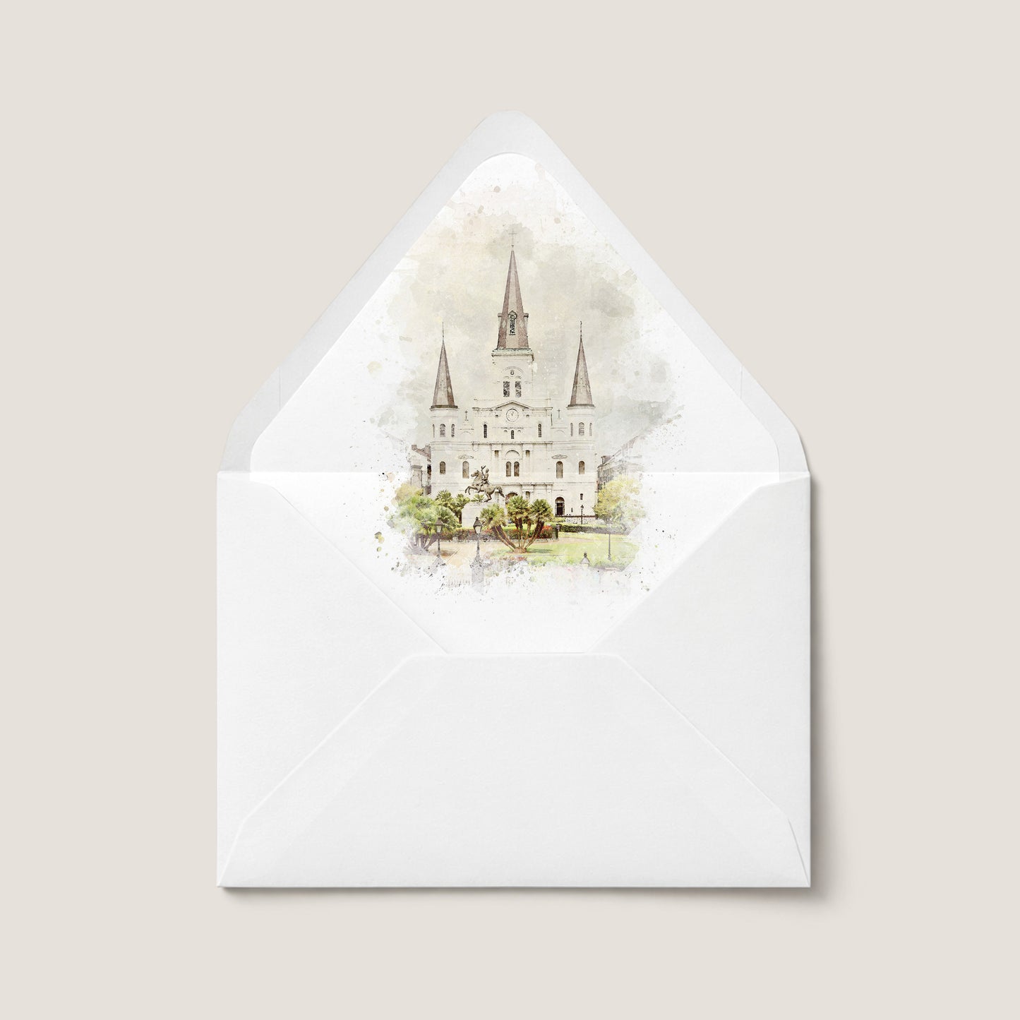 ST. LOUIS CATHEDRAL NEW ORLEANS ENVELOPE LINER