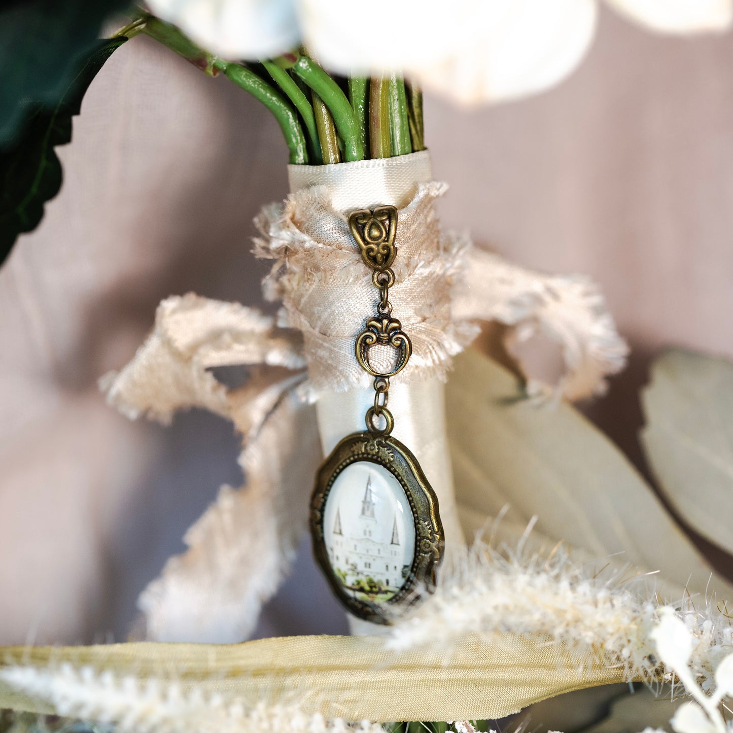 SAINT LOUIS CATHEDRAL WEDDING BOUQUET PENDANT