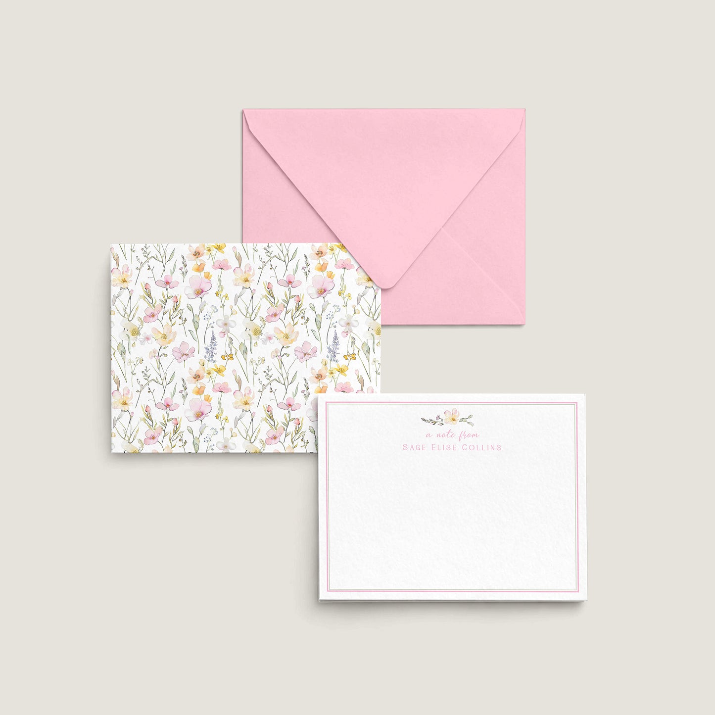 SUMMER FLORAL NOTECARD