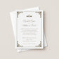 ST. LOUIS CATHEDRAL NEW ORLEANS WEDDING INVITATION WITH ENVELOPES