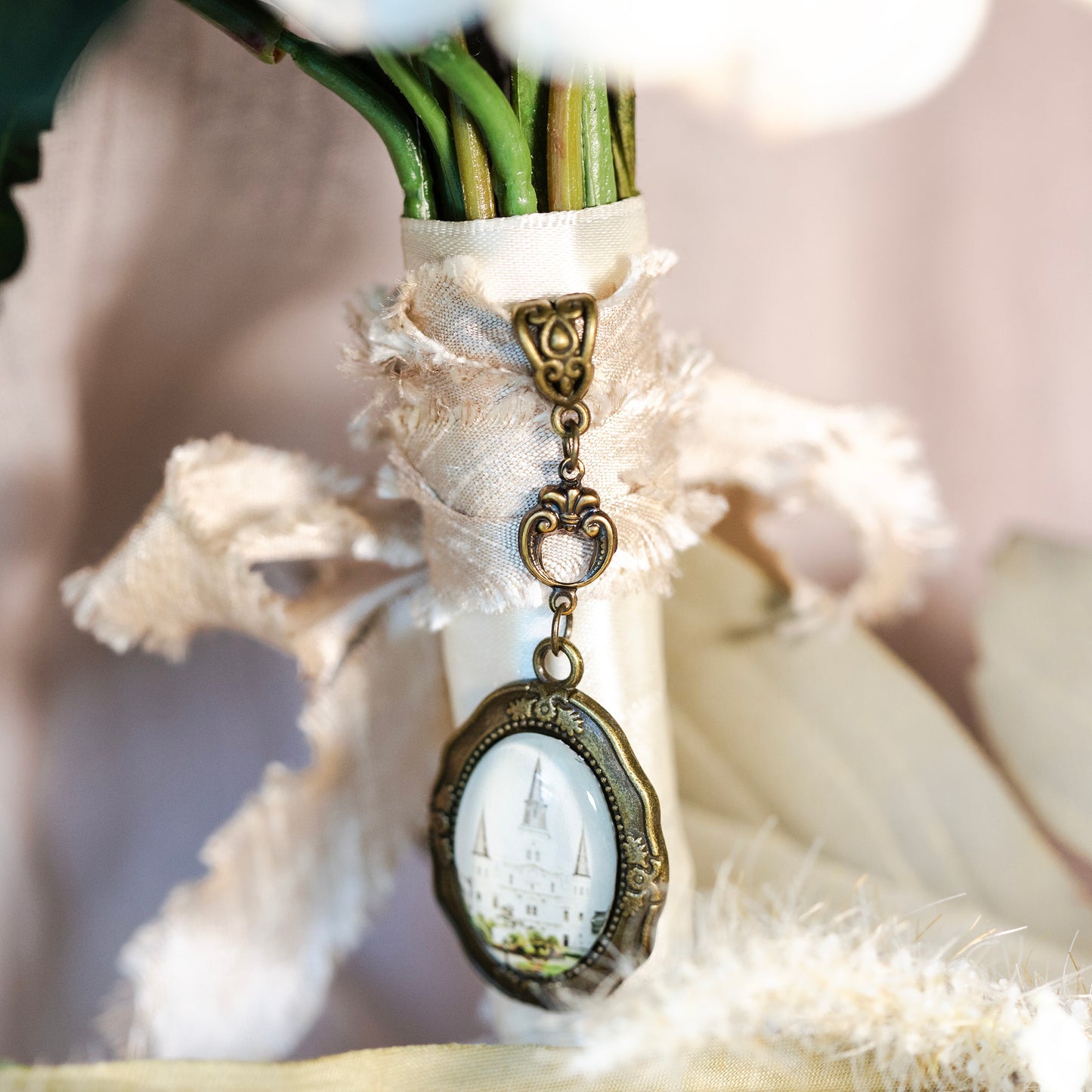 SAINT LOUIS CATHEDRAL WEDDING BOUQUET PENDANT