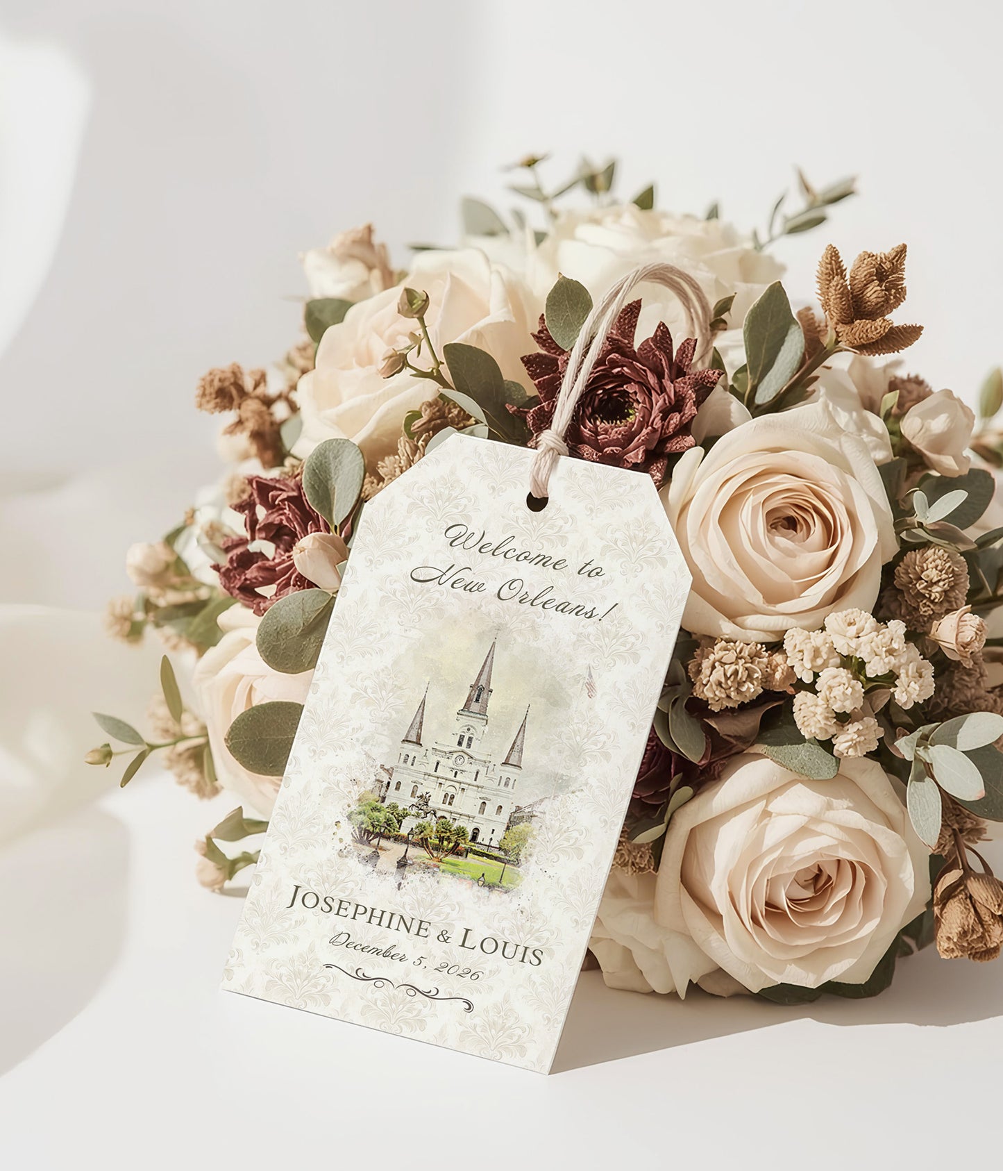 NEW ORLEANS ST. LOUIS CATHEDRAL THANK YOU GIFT TAG