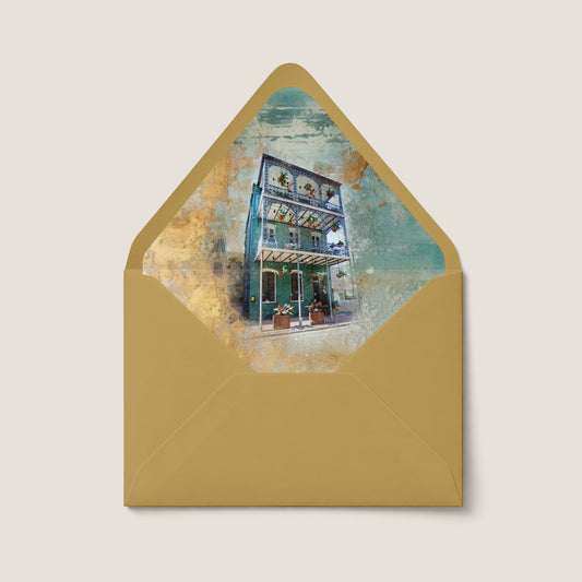 THE HISTORIC SWOOP DUGGINS HOUSE WEDDING ENVELOPE LINER
