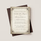 THE PHARMACY MUSEUM NEW ORLEANS WEDDING INVITATION WITH ENVELOPES