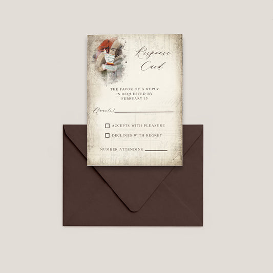 THE PHARMACY MUSEUM SINGLE-SIDED RSVP CARD WITH ENVELOPES