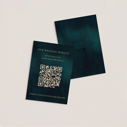 THE HISTORIC SWOOP DUGGINS HOUSE DOUBLE-SIDED WEDDING WEBSITE RESPONSE CARD
