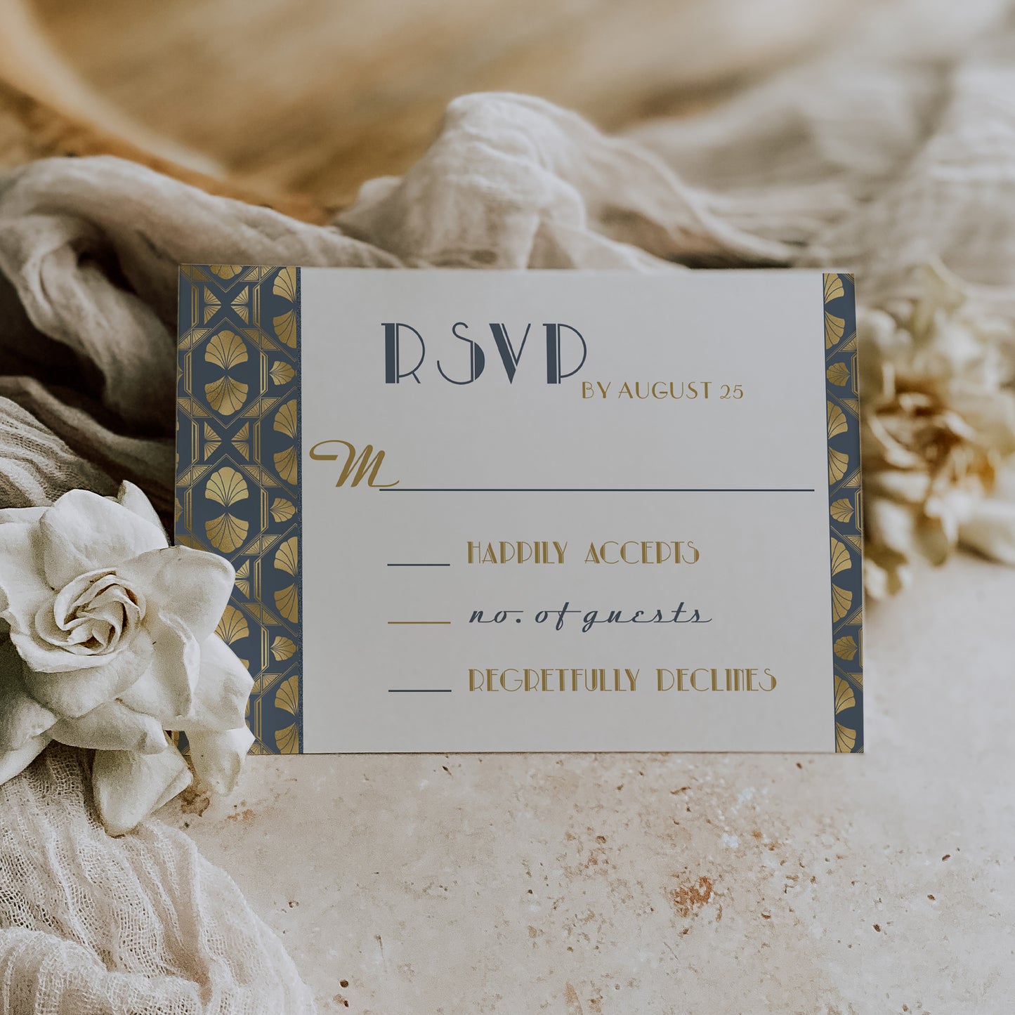 THE TERMINAL DOUBLE-SIDED RSVP CARD WITH ENVELOPES