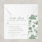 NEW ORLEANS TOILE DE JOUY WEDDING RSVP CARD WITH ENVELOPES
