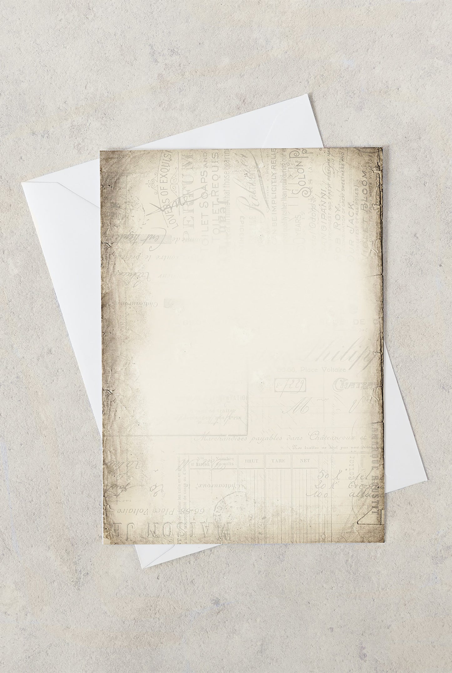 THE PHARMACY MUSEUM NEW ORLEANS WEDDING INVITATION WITH ENVELOPES