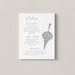 GREY WROUGHT IRON FRENCH QUARTER BALCONY WEDDING DETAILS CARD