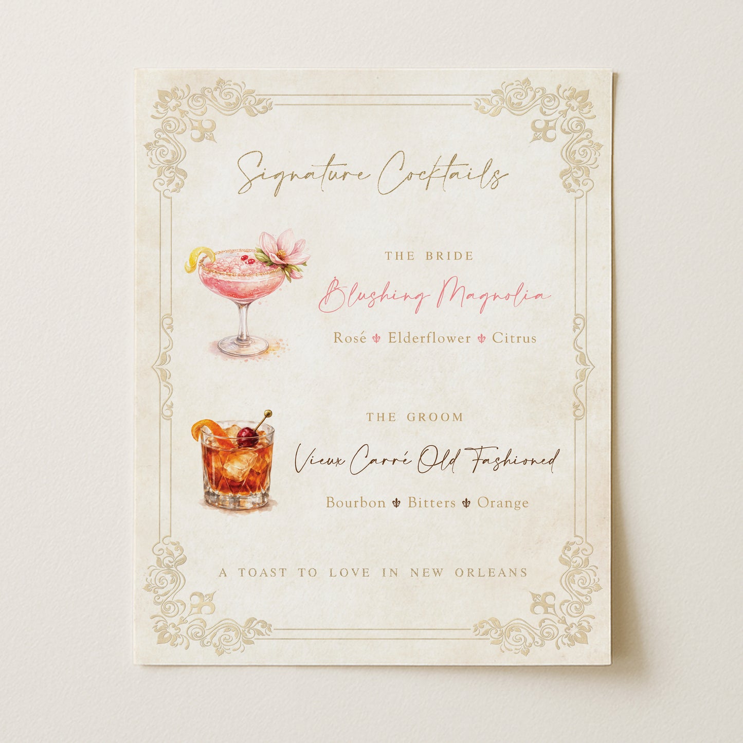 WEDDING SIGNATURE COCKTAIL SIGN