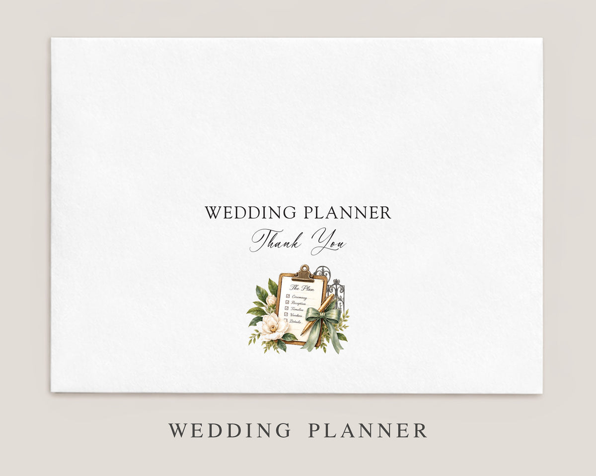 Nola Wedding Vendor Tipping Envelopes