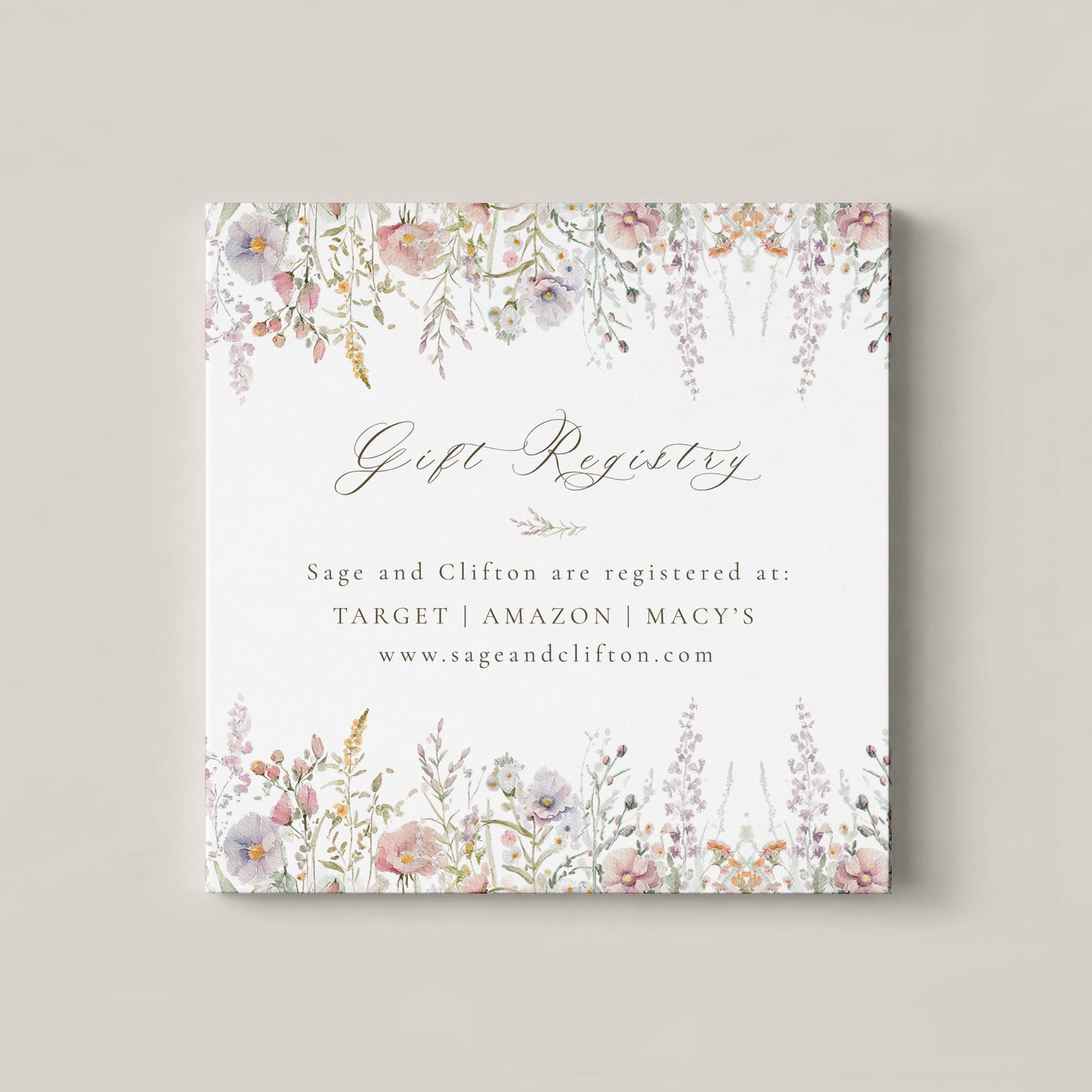 WILDFLOWER DETAILS CARD