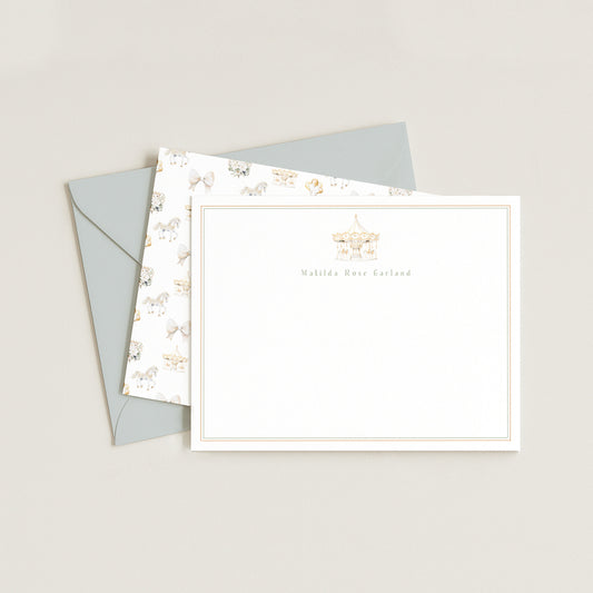 CIRCUS CAROUSEL NOTECARD