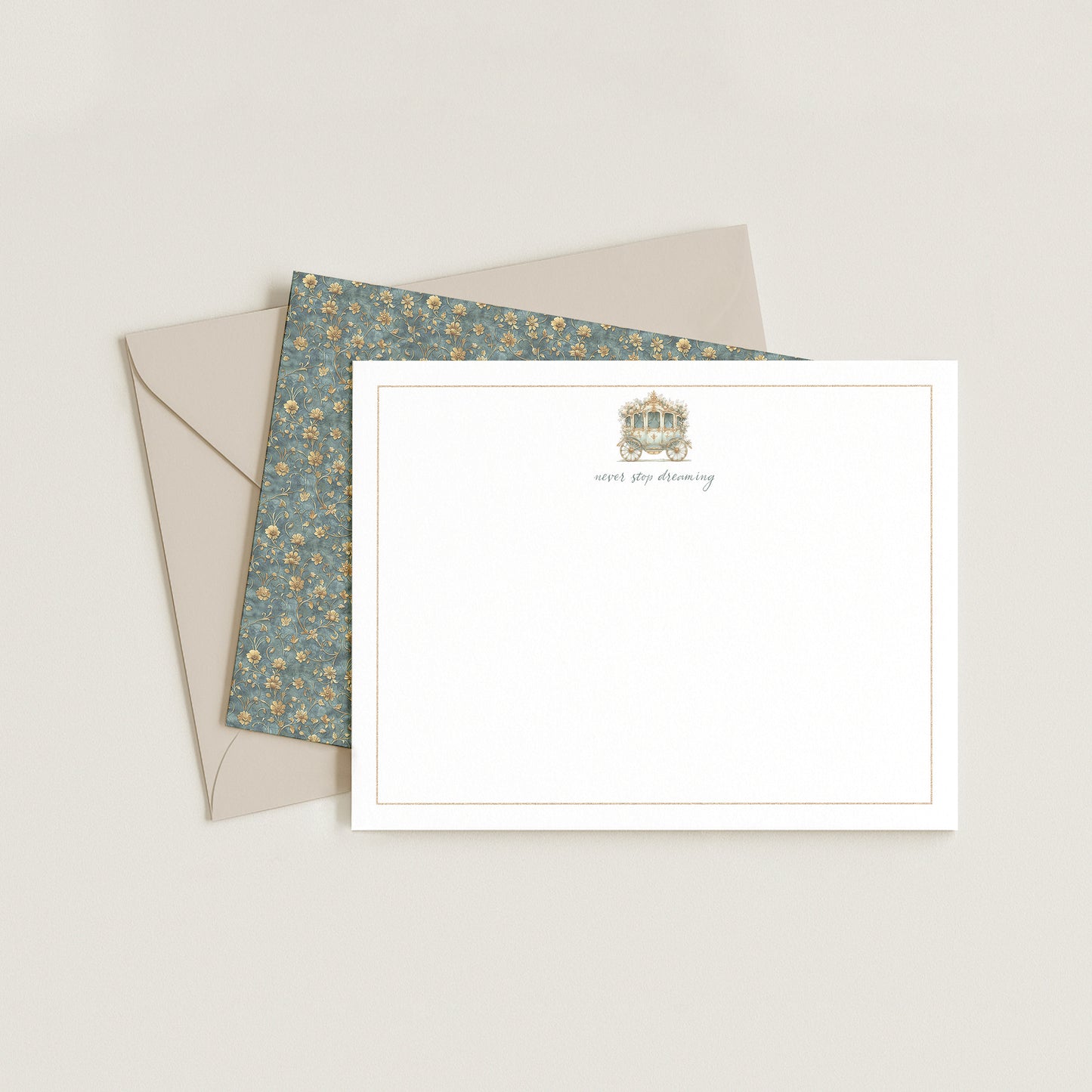FAIRYTALE CARRIAGE NOTECARD