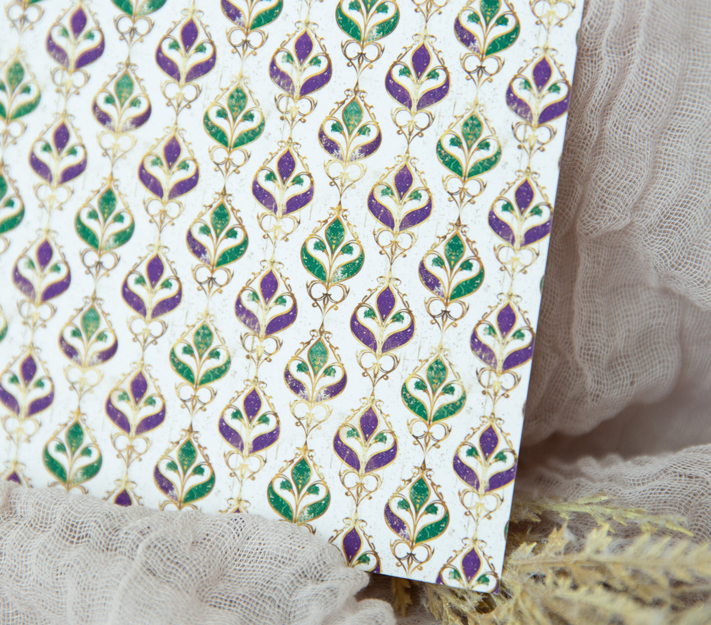 MARDI GRAS FLEUR DE LIS NOTECARD