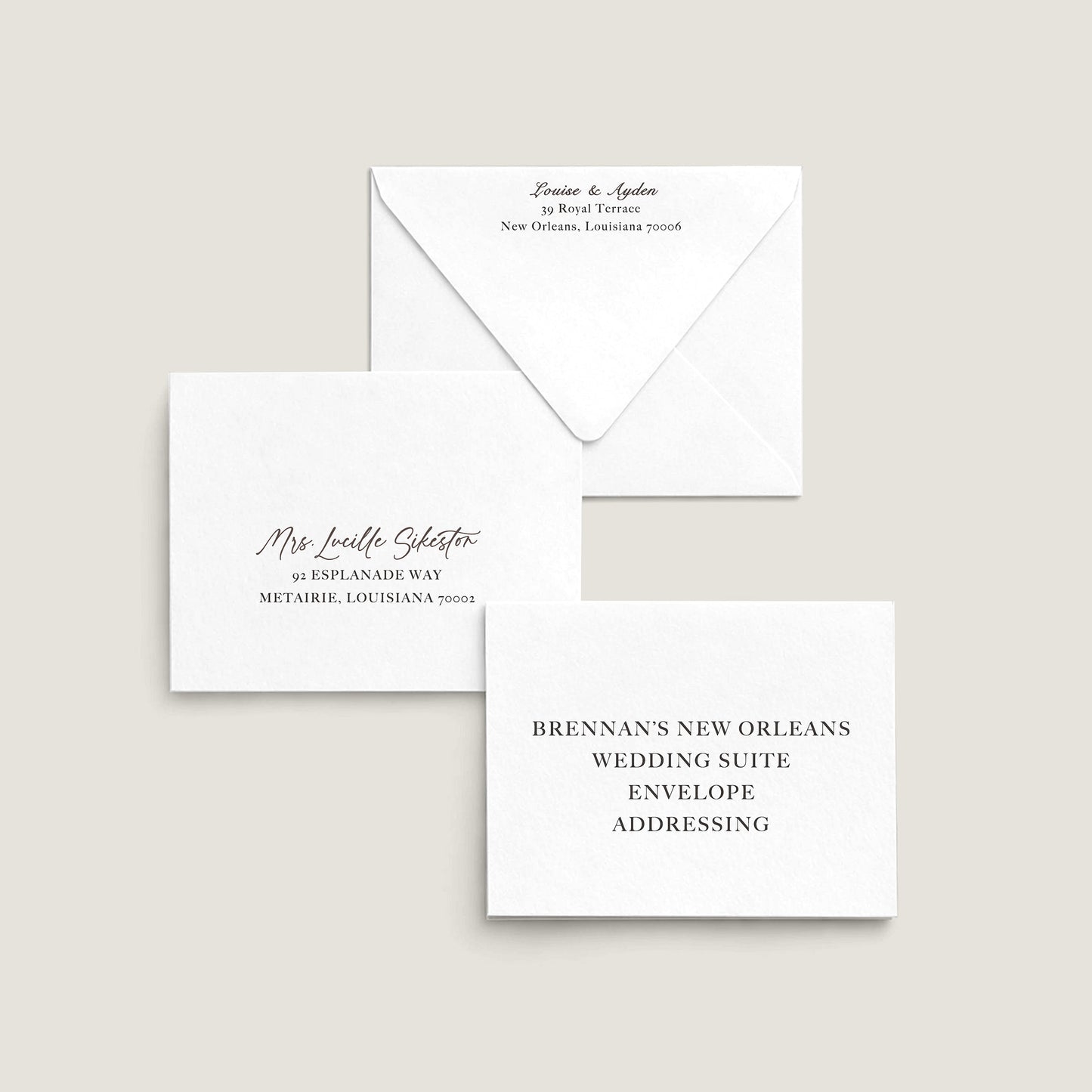 BRENNAN'S NEW ORLEANS ENVELOPE ADDRESSING